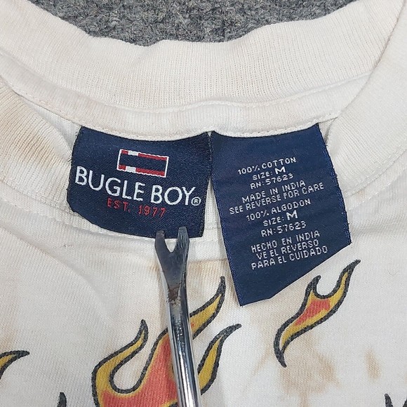 Vintage Bugle Boy Traditional Tattoo Style Grahphic T-Shirt Tie-Dye Size Medium - Picture 4 of 7